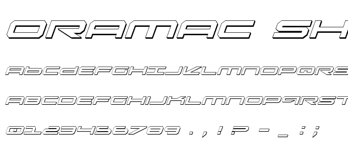 Oramac Shadow Italic font